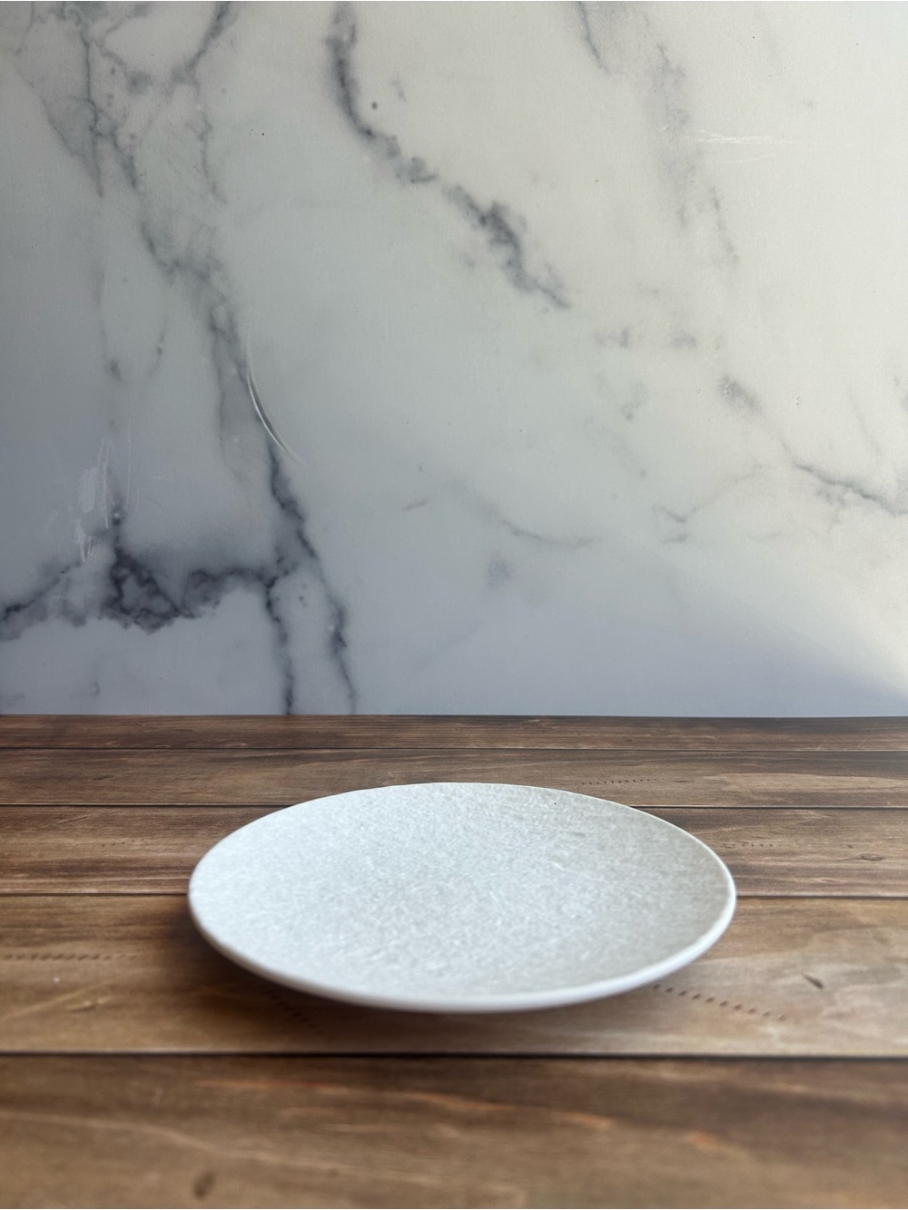 Minimal White Speckled Premium Porcelain Dinner Plate - Home Dining